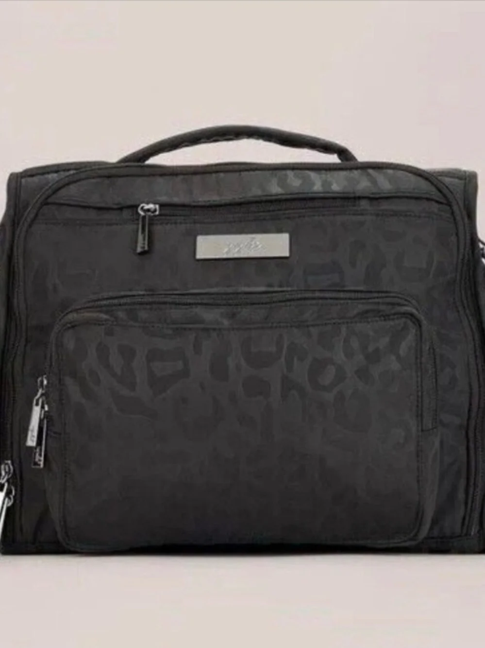 Jujube Ju Ju Be Bff Black Diaper Bag Backpack Shoulder Crossbody with Leopard